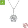 One Carat Sparkling Moissanite Necklace, Noble And Elegant Starburst S925 Silver Necklace Collarbone Chain