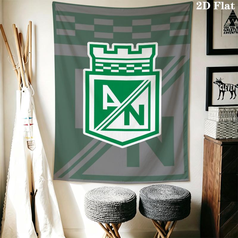 Atlético Nacional Wall Tapestry Aesthetic Wall Hanging Printed Fabric Blanket Decorative Tapestries for Bedroom Living Room Home Decor