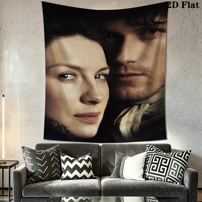 Vibrant Outlander Wall Tapestry Aesthetic Wall Hanging Printed Fabric Blanket Decorative Tapestries for Bedroom Living Room Home Decor