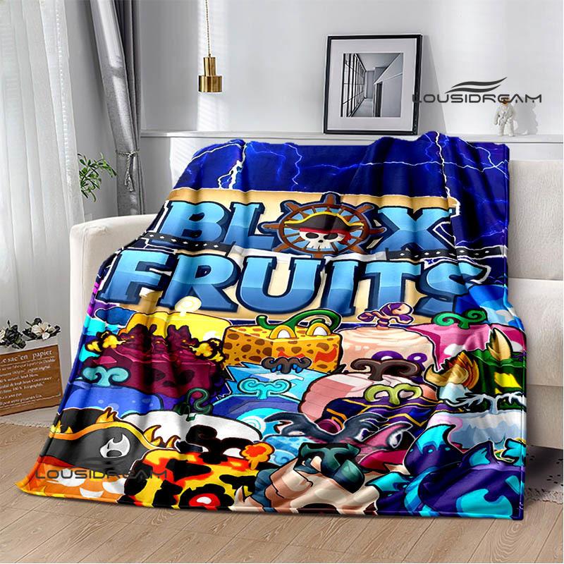 Game B-blox fruits printed blanket Picnic blanket Warm blankets Outdoor Blanket Home bed linings blankets for beds Birthday Gift