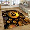3D Ковер Bitcoin Виртуальная Валюта NFT для Спальни Гостиной Дома Декор Дивана, Детская Игра Большой Декоративный Напольный Коврик