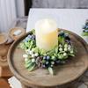 22cm Candle Decoration Cute Mini Wreath Home Decor Simulated Berries Multifunctional Christmas Decor Elegant Christmas