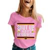 Унисекс Повседневная футболка-свитшот с коротким рукавом и принтом букв, с круглым вырезом. Подходит для Октоберфеста и повседневной носки.