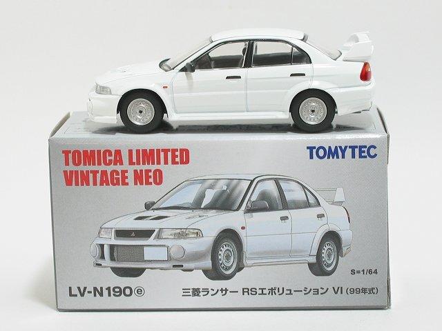 Tomica Mitsubishi Lancer RS Evolution VI Литая модель (белый) LV-N190e [Tomix 1/64 Машина] [Время]