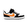 (PS) Nike Court Borough Low 2 'White Black Orange' Kids' BQ5451-115
