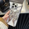 Модный чехол с гальваническим покрытием и полым узором бабочки для iPhone 16E 15 14 13 12 11 Pro Max, матовая противоударная задняя крышка с теплоотводом