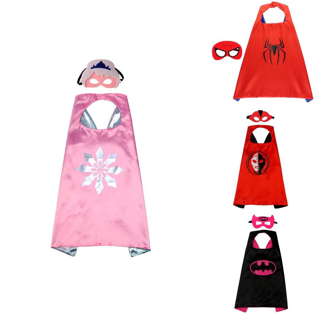 Набор детских плащей супергероев ярких цветов и из высококачественных тканей для веселой игры