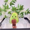 Playful Capybara Avocado Plush Toy Adorable Keychain Perfect For Bag Accessories