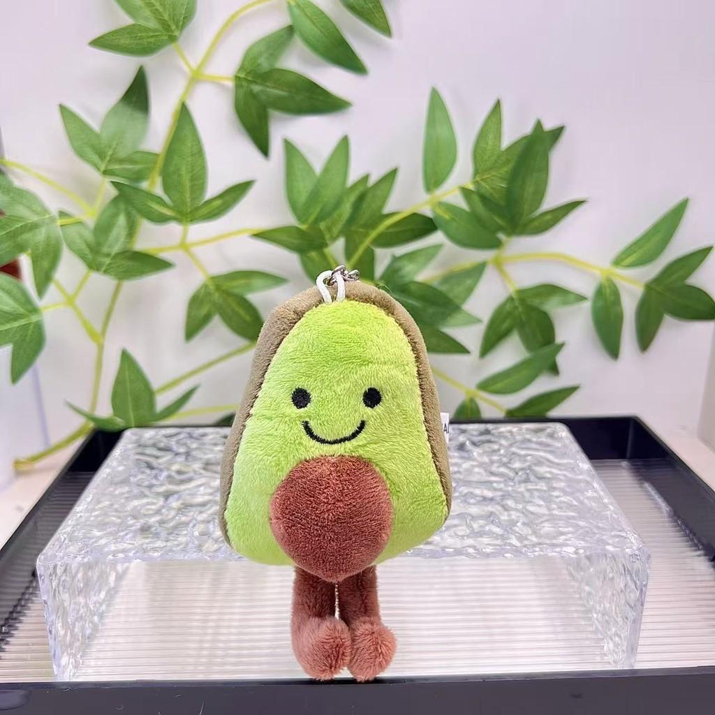 Playful Capybara Avocado Plush Toy Adorable Keychain Perfect For Bag Accessories
