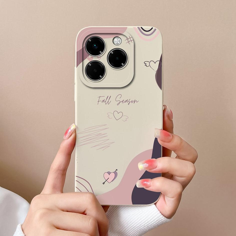 Love Heart Cases For Infinix Hot 50 Pro Plus 50i Smart 9 Note 40X 4G 5G Soft Camera Protection Liquid Slim Silicone Super Shockproof For Infinix Shell
