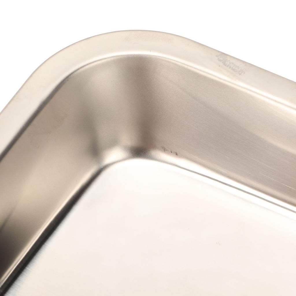 Stainless Steel Surgical Dental Tray Rectangular Metal Cosmetic Storage Tray for Nail Art Equipment