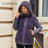 GASMAM зимние пуховики женские теплые со съемными рукавами терможилет классический дизайн на молнии со шнуровкой карманные парки с капюшоном 83369