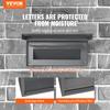 Through The Wall Drop Box 12.5x6.3x16.9" Mailbox with Code Lock Dark Gray