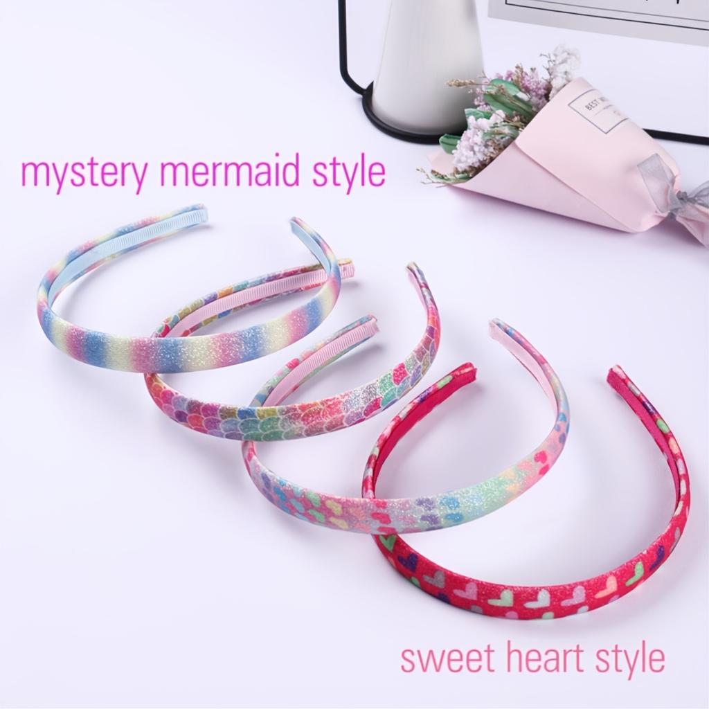 Colorful Sequin Mermaid Hairband - Festive Rainbow Design, Perfect for Parties & Special Occasions, Durable Plastic