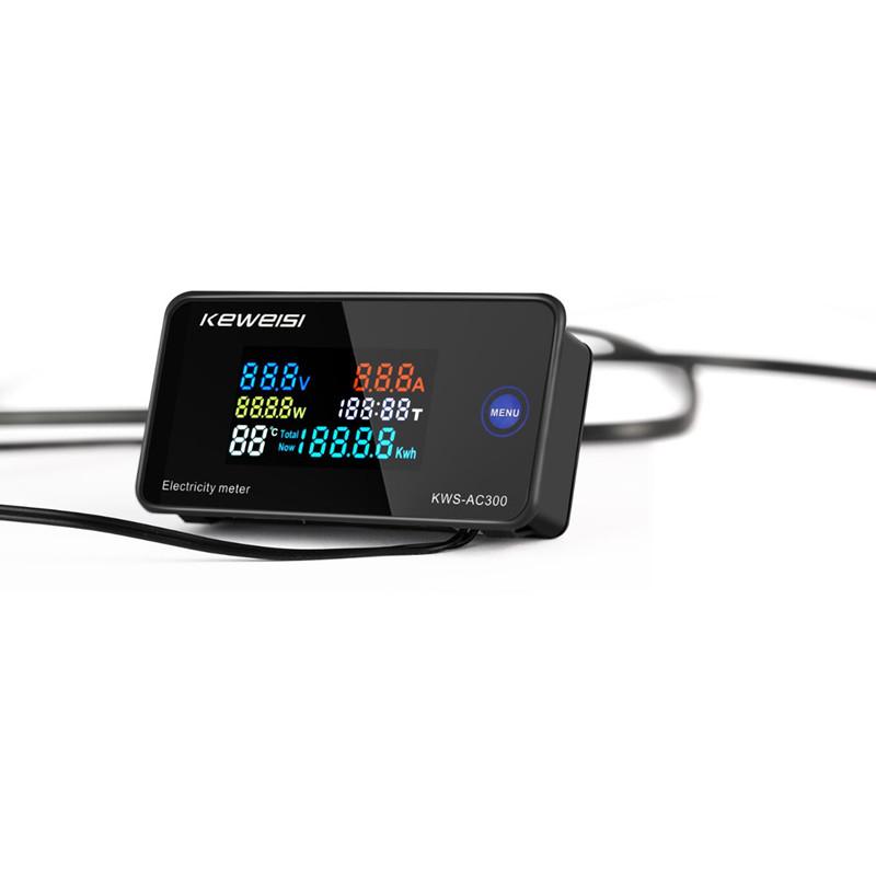 KWS-AC300 AC 50-300V Вольтметр Амперметр KWS Power Счетчик энергии LED AC Ваттметр Электрический счетчик с функцией сброса 0-100A 40% скидка