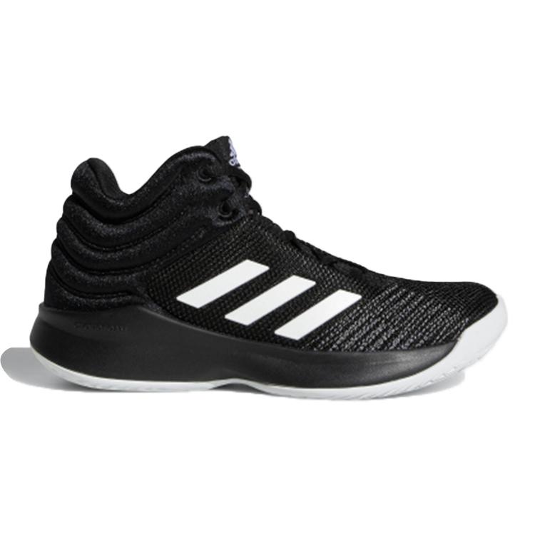 adidas Детские баскетбольные кроссовки Pro Spark 2018 K, дышащие, средняя высота, черные, белые, серые, для детей AH2644