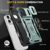 For iPhone 17 Pro Case Kickstand Slide Lens Lid PC+TPU Drop