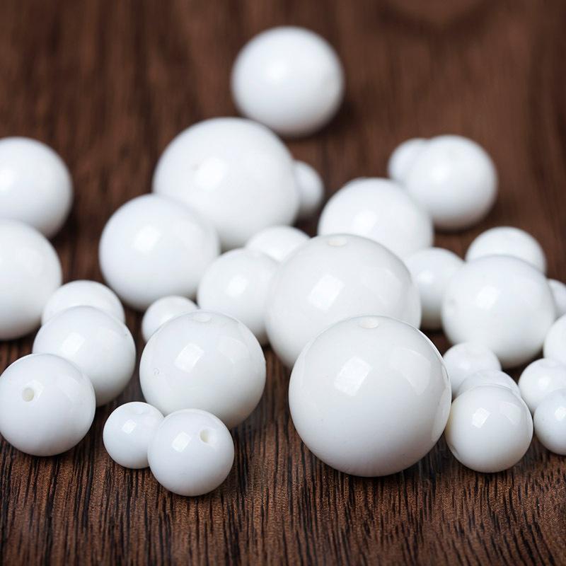 Творческий DIY для белого натурального драгоценного камня Подвеска 25-100 шт. 4-12 мм Оптовая продажа Распорка бусины Изготовление ювелирных изделий Браслеты Ожерелья Круглые
