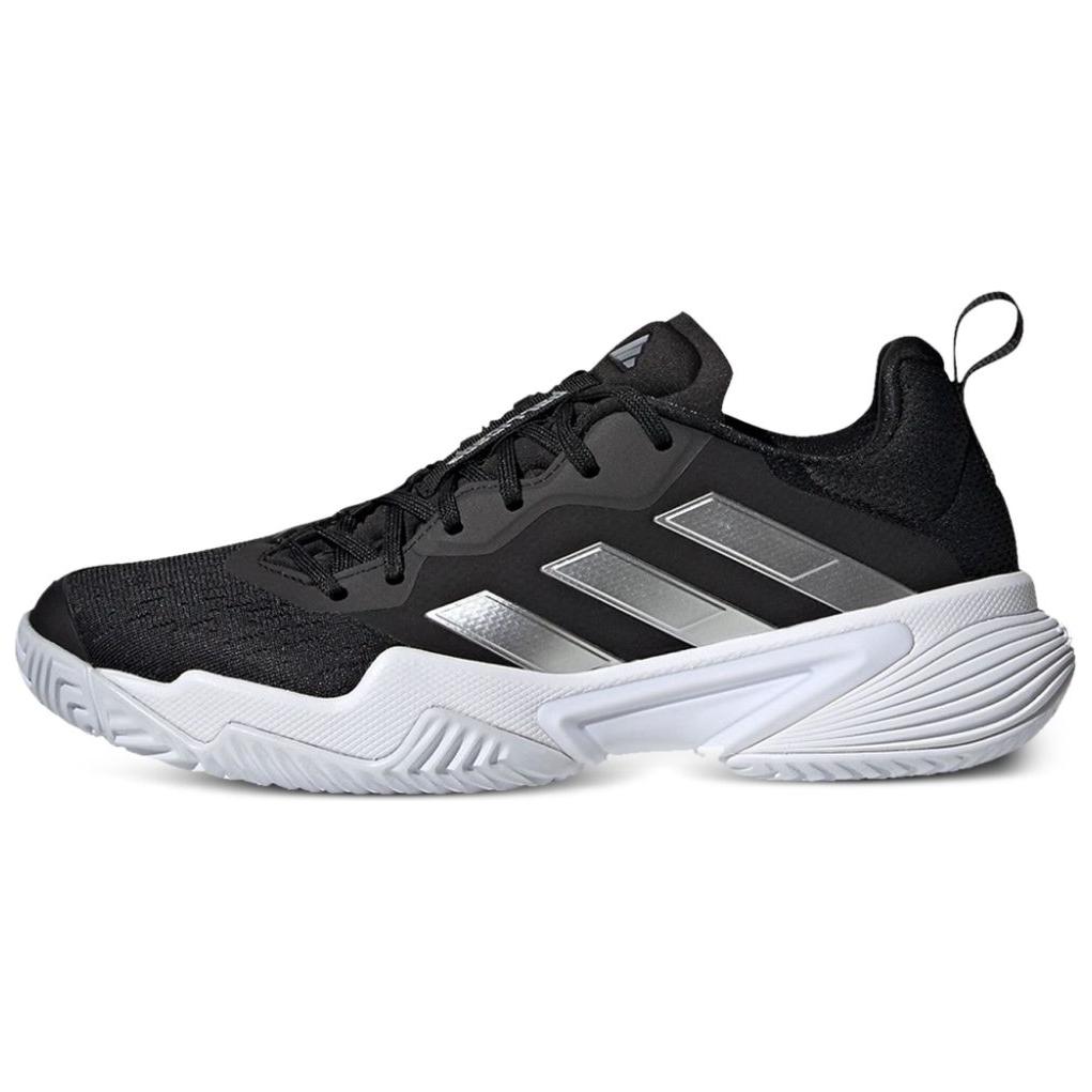 Adidas Barricade Black Silver Metallic Women Sneakers Core-Black Cloud-White ID1556