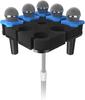 Etour [2025 Upgrade] Multi-Mic Holder for Microphone Stands, Square Tray, Microphone Storage Organizer