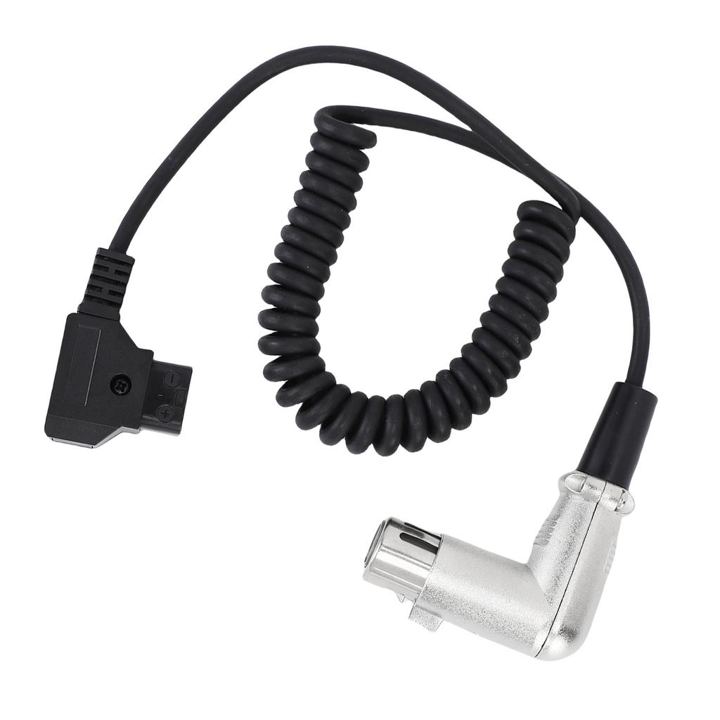 XLR Угловой Кабель питания Спиральный D-Tap B Папа на 4-контактный для DSLR Видеокамеры