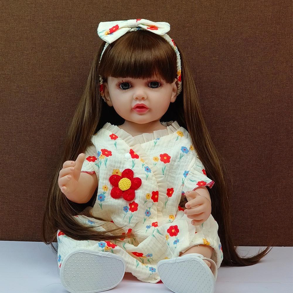 22-дюймовая фэнтезийная кукла Reborn для девочек, 55 см, полностью виниловая кукла-симулятор возрождения тела, может принять ванну, принцесса одевается, детские куклы, игрушки для детей, рождественские подарки