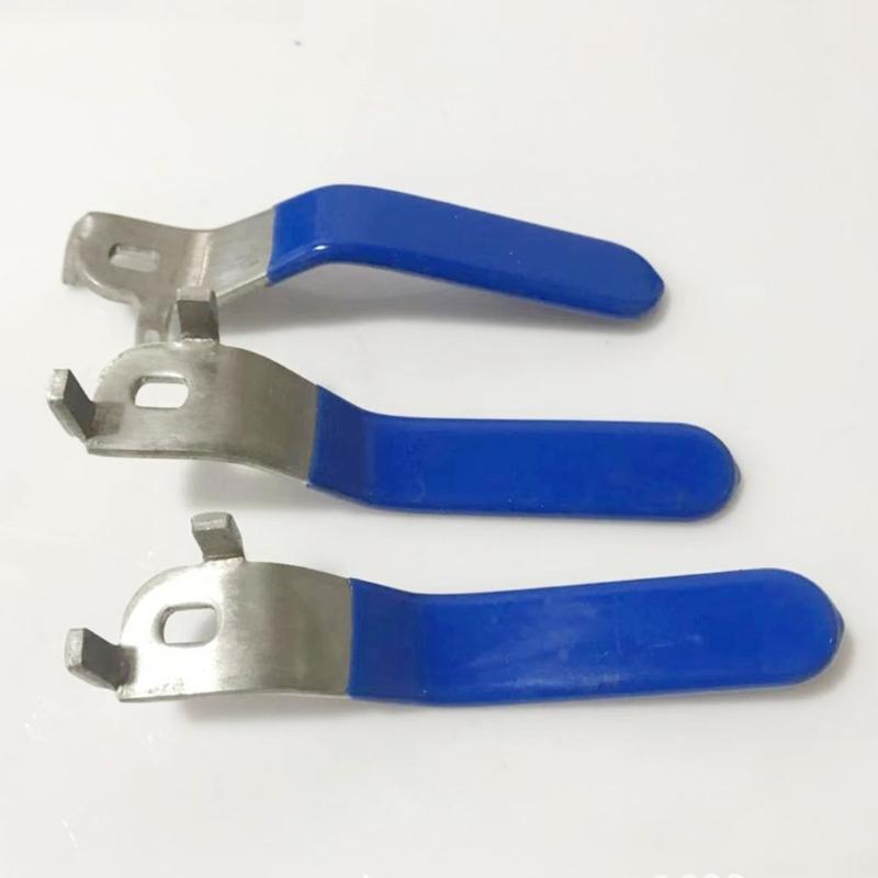Steel Ball Valves Handle Replacement Manual Quarter-Turn Part with Blue Grip for Home Plumbing Repair Service Support