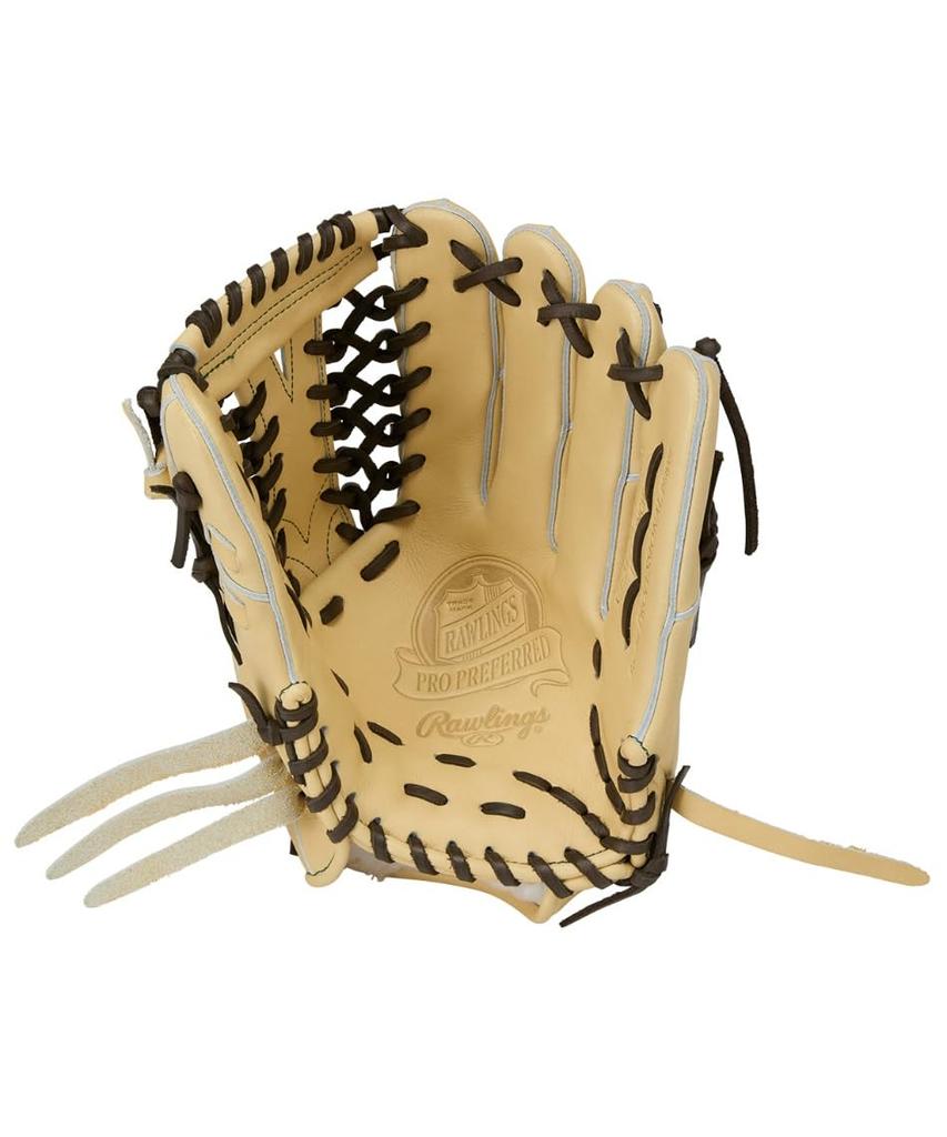 Rawlings PRO PREFERRED Wizard Baseball Throw #02 Glove, Hardball, GH5FPW2B88MG, Outfielder's Glove, Camel, 12.5 Inches, Left-Handed