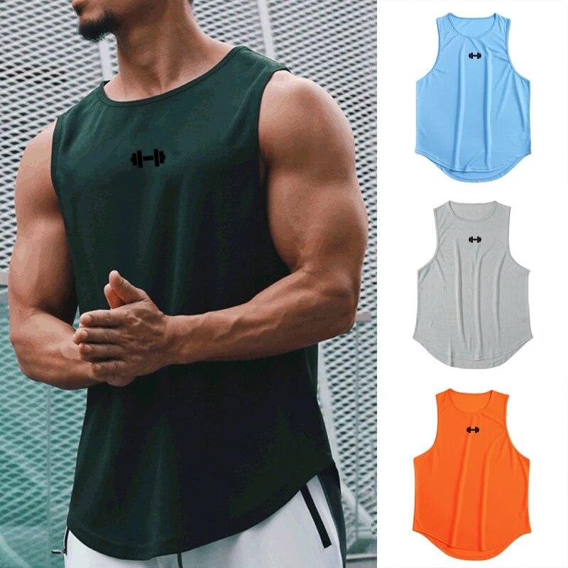 Muscleguys Мужская быстросохнущая спортивная одежда для тренировок в помещении и фитнес-жилет с принтом, 6 цветов на выбор