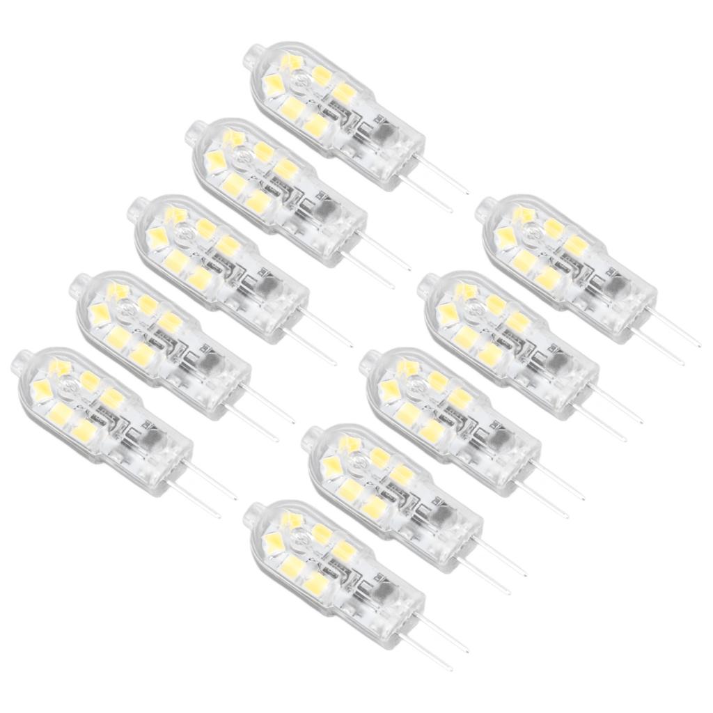 10Pcs G4 LED Bulb Brightness Dimming High Color Rendering Transparent Shell Light Bulbs for