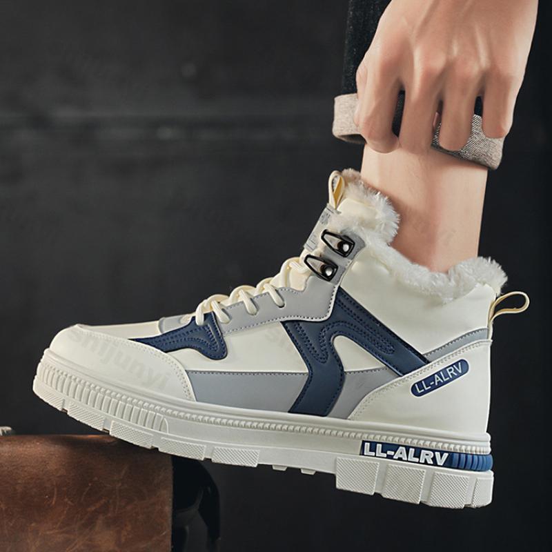 Fashion Men's Winter Warm Cotton Shoes 2025 New Classic Fashion Retro Plush Comfortable Anti Slip Snow Boots Outdoor Sports Casual Shoes