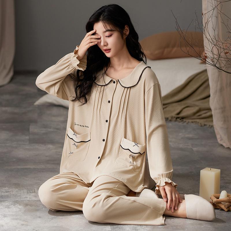 Autumn Satin Sleepwear Pajamas Long Sleeve Pajamas Sets for Women Nightwear Set Young Girl Pajama Set Casual Homewear
