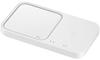 Беспроводное зарядное устройство Samsung Wireless Charger Duo Pad 2-в-1, 15 Вт EP-P5400 с дорожным зарядным устройством (25W) + USB-кабель, Белый (EP-P5400TWEGEU)