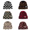 Korean Style Pullover Hat Keep Warm Knitted Cap Soft Plaid Beanie Hat  Outdoor