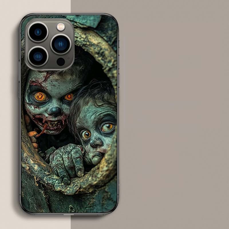 Чехол для телефона 'Зомби-апокалипсис' для iPhone 17 Air 15 Pro 14 Plus 16 Pro Max 12 13 Mini 11 16E X XS Защитная крышка Милый Fundas