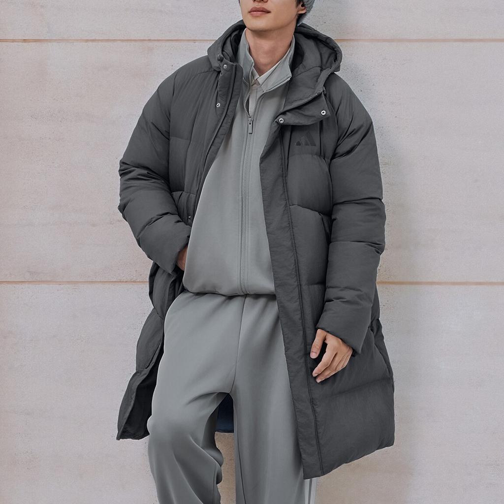 Adidas 600 Fill Casual Mid-Length Warm Duck Down Hooded Jacket Men Jacket KQ5516