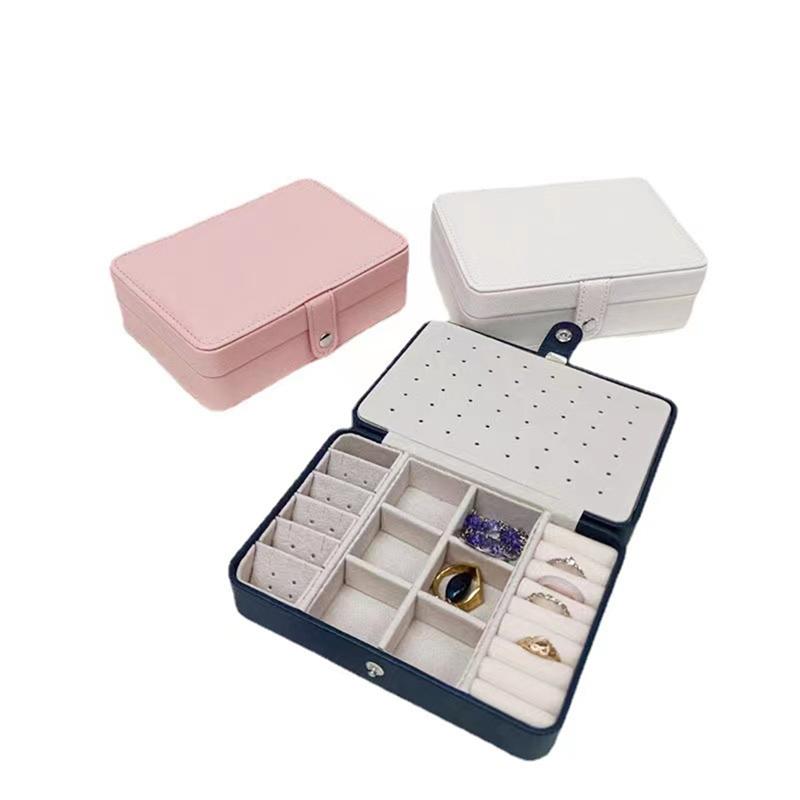 Коробка для хранения ювелирных изделий Портативная дорожная сумка для ювелирных изделий Серьги Ожерелье Чехол для хранения