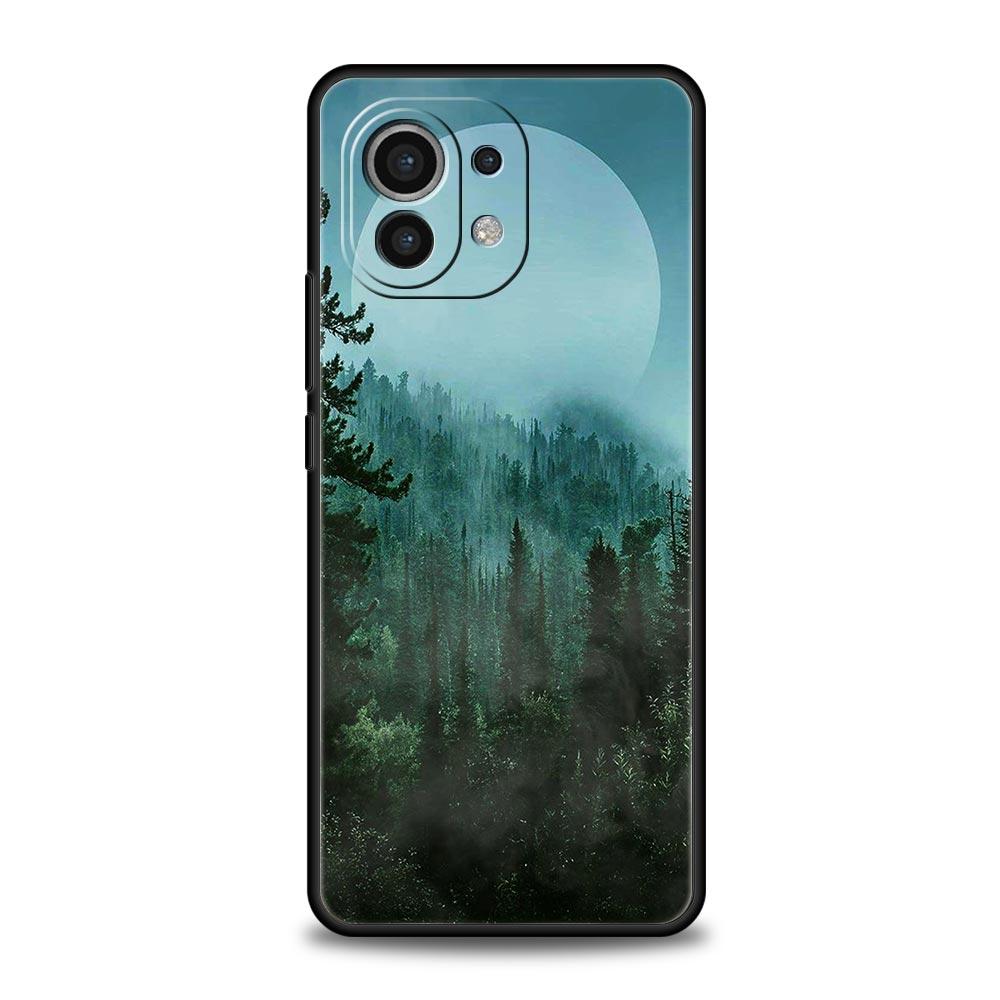 Деревянный чехол для телефона с геометрическим рисунком леса для Xiaomi 14 13T 12T Pro 12 13 11 Ultra Mi Note 10 Lite 10T 5G 11X Pro 11T 11i 9T Мягкая крышка