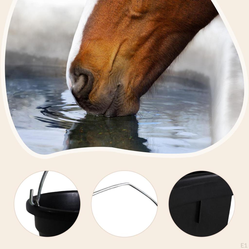 Кормушка для лошадей, поддон, универсальная, легко моющаяся, миска для воды в стойле, ведро для кормления скота для коз