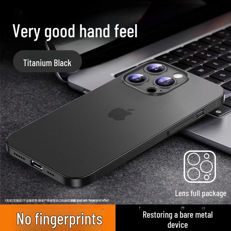 Чехол для iPhone 16 Pro - Совместим с iPhone 15, Цвет титана, Ультратонкий, Матовый прозрачный, Премиальное ощущение
