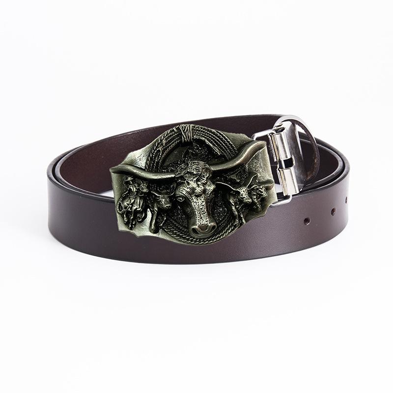 Ремень мужской литературный, однотонный, для среднего возраста, деловой, повседневный, с гладкой пряжкой, простой, персонализированный ремень