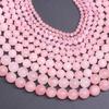 15-40 шт. 4/6/8/10/12 мм порошкообразные хрустальные бусины круглые розовые натуральные камни свободные бусины DIY ожерелье брелок ювелирные изделия ручной работы материал оптом