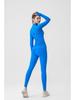 Оригинальный костюм для йоги Lulu: Быстросохнущий комплект: куртка с воротником-стойкой и эластичные брюки длиной 7/8, золотая молния.