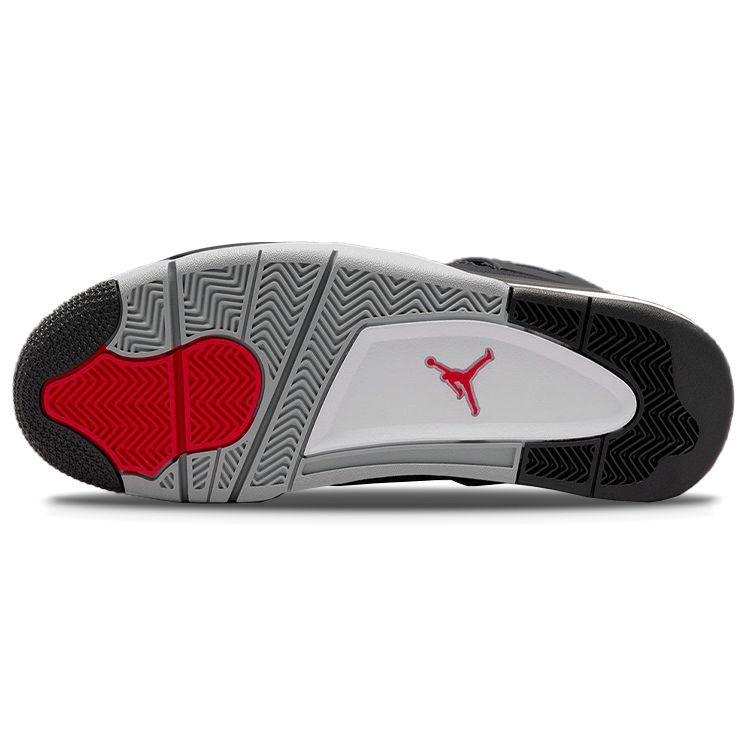 Air Jordan 4 Retro SE Черные парусиновые кроссовки унисекс Белые огненно-красные светло-стальные серые DH7138-006