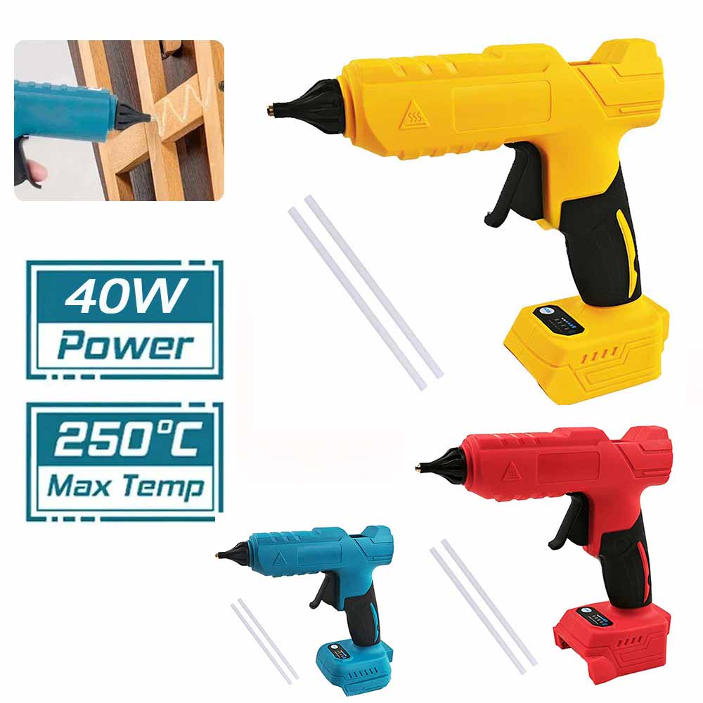 Электрический пистолет для термоклея для аккумулятора Dewalt/Makita/Milwaukee 18 В Электрический клеевой пистолет Клеевой стержень 11 мм Пистолет для горячей сварки воздухом