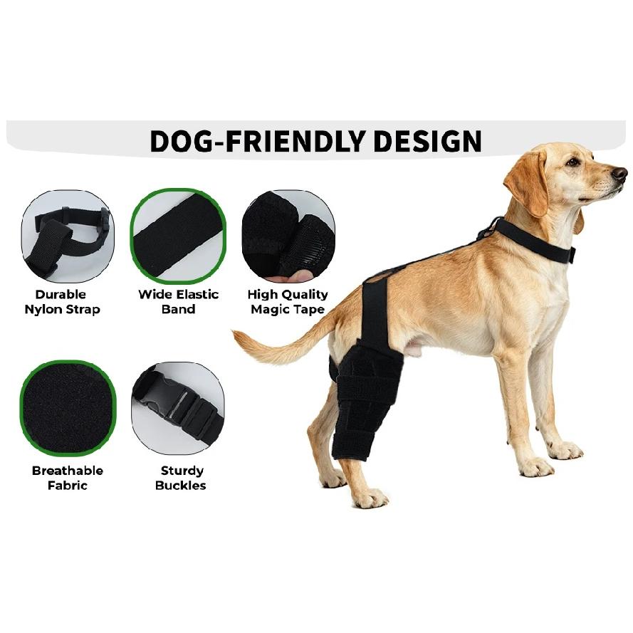 Dog Knee Brace for Back Leg, Adjustable Hind Leg Support | Sling Breathable Braces with Stabilizer,for Senior Dog Hip Joint Care