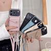 Кошелек-чехол на ремешке через плечо, кожаный чехол для телефона IPhone 17 Air 16 15 14 Plus 13 12 11 Pro Max, держатель для карт, противоударный чехол