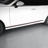 For Genesis GV70 2022-2025 6PCS Car Carbon Fiber Black ABS Body Side Panel Cover Trim Styling Mouldings Exterior Parts