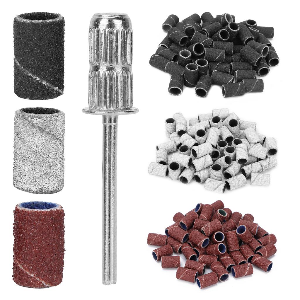 210 шт. профессиональных шлифовальных лент для маникюра и педикюра, сверл для ногтей, зернистость 80# 120# 180#