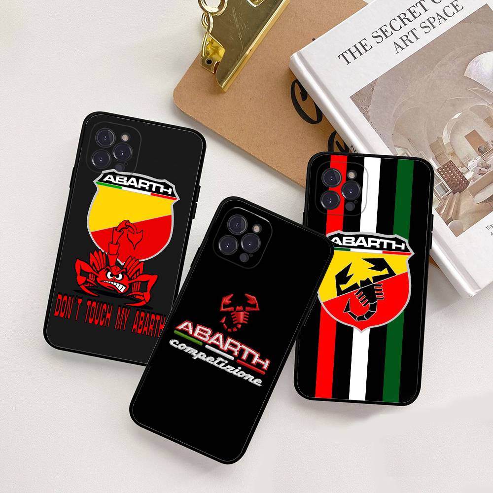 Чехол для телефона с логотипом A-Abarth Для Iphone 17 Air 16 15 14 13 12 11 Pro Max 16 15 14 Plus Мягкий ТПУ чехол